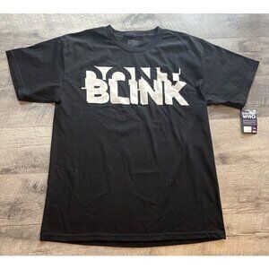 DOCTOR WHO Don't Blink Shirt Adult Large Black Graphic Authentic‎ BBC 2009 NEW